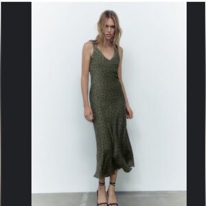 Zara satin midi dress